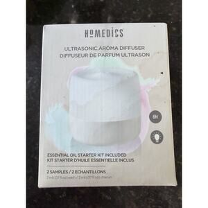 Homedics Ultrasonic Aroma Diffuser with Essential Oil Starter Kit